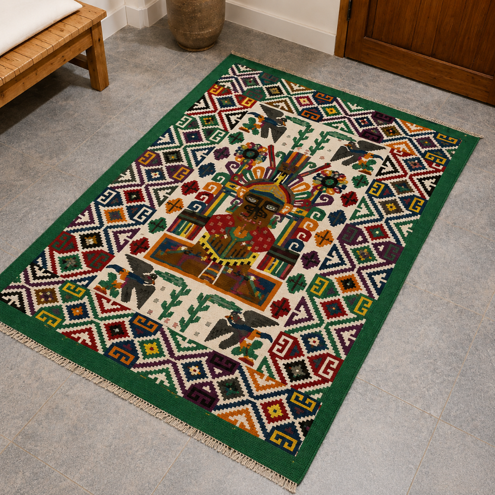 Andean Geometric Wool  Rug